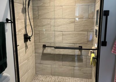 elegant new shower installation